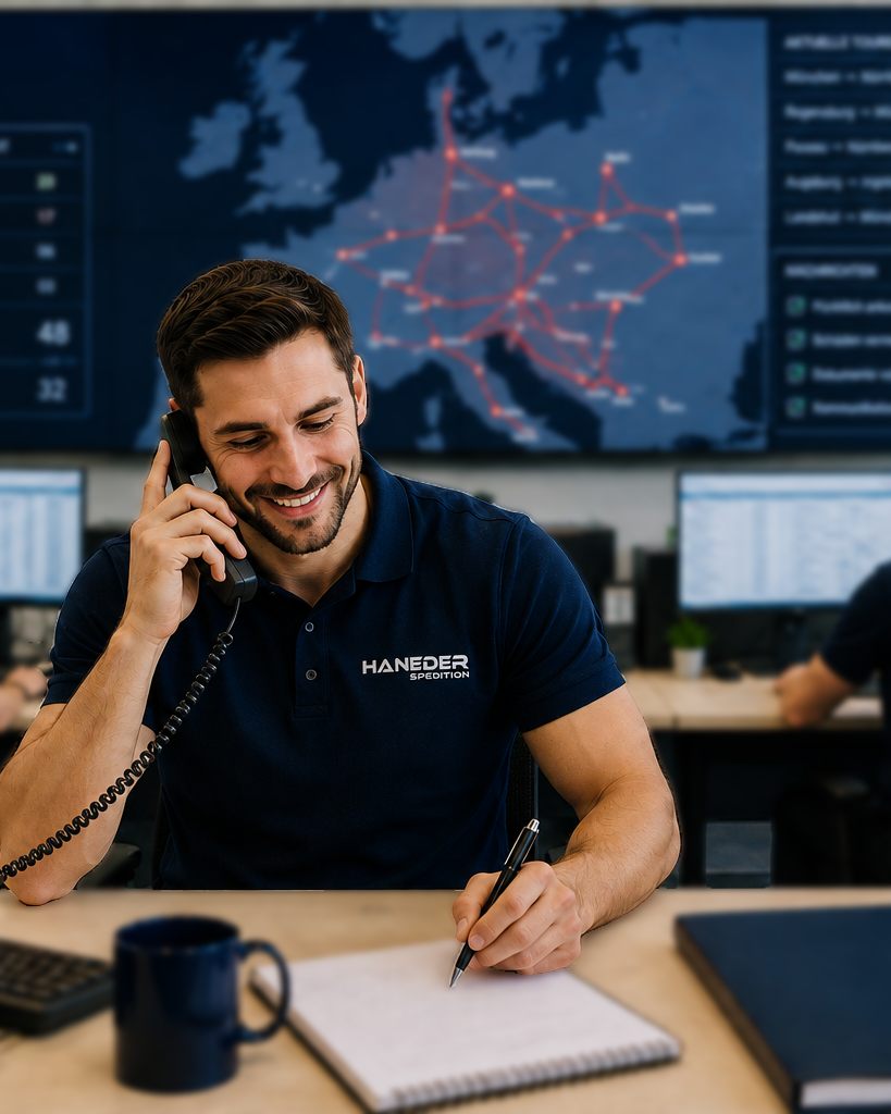 Markus in der Disposition am Telefon